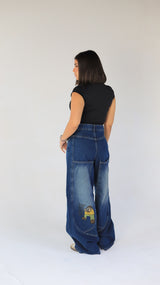 Printed baggy pants