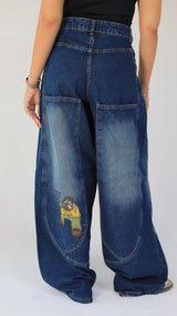 Printed baggy pants