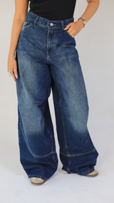 Printed baggy pants