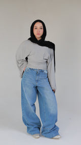 Printed baggy pants
