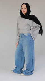 Printed baggy pants