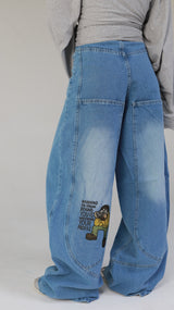 Printed baggy pants